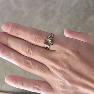 Citrine and Sterling Silver Ring Size 7